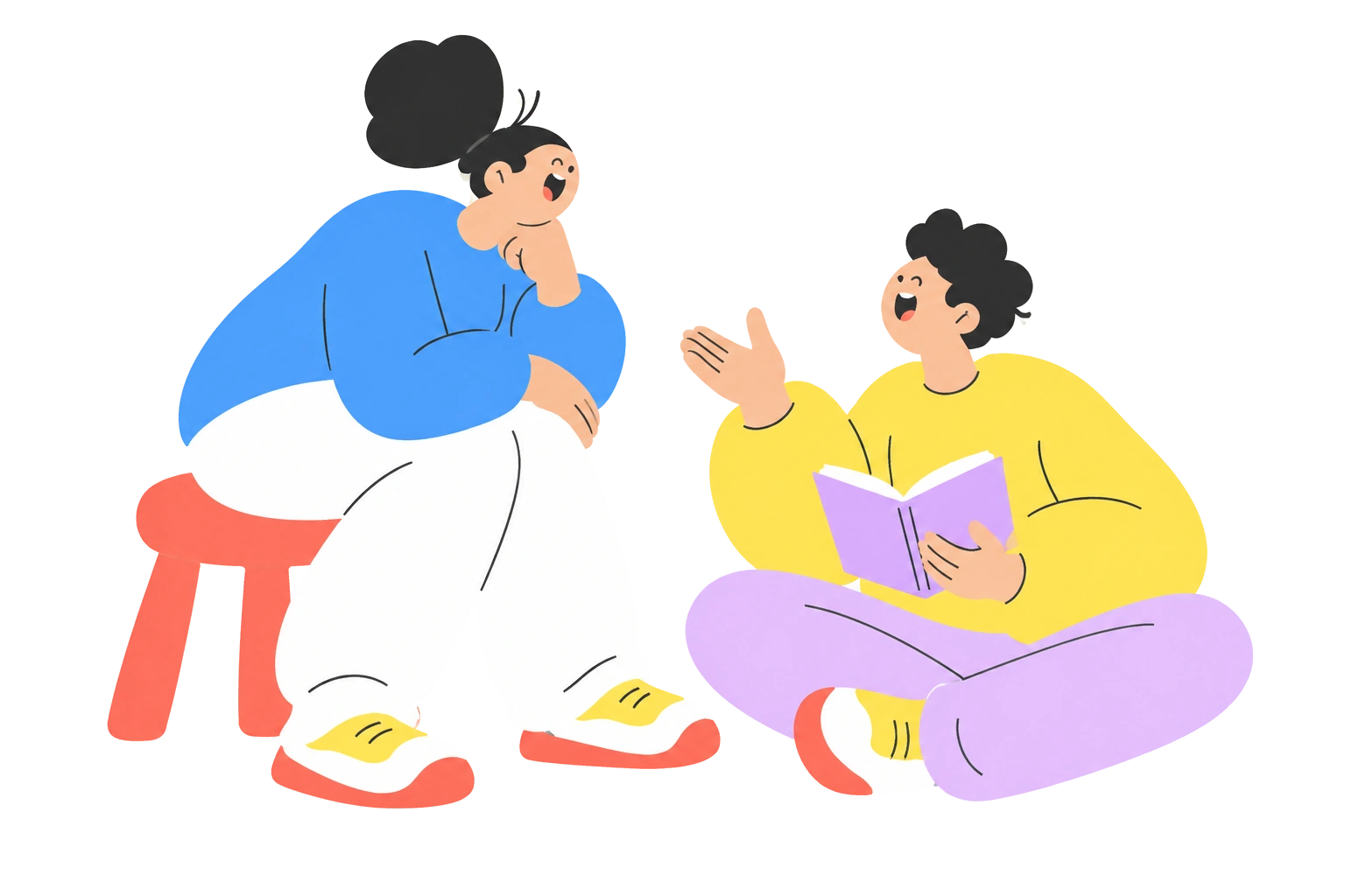 An educator listens to a student’s reflection